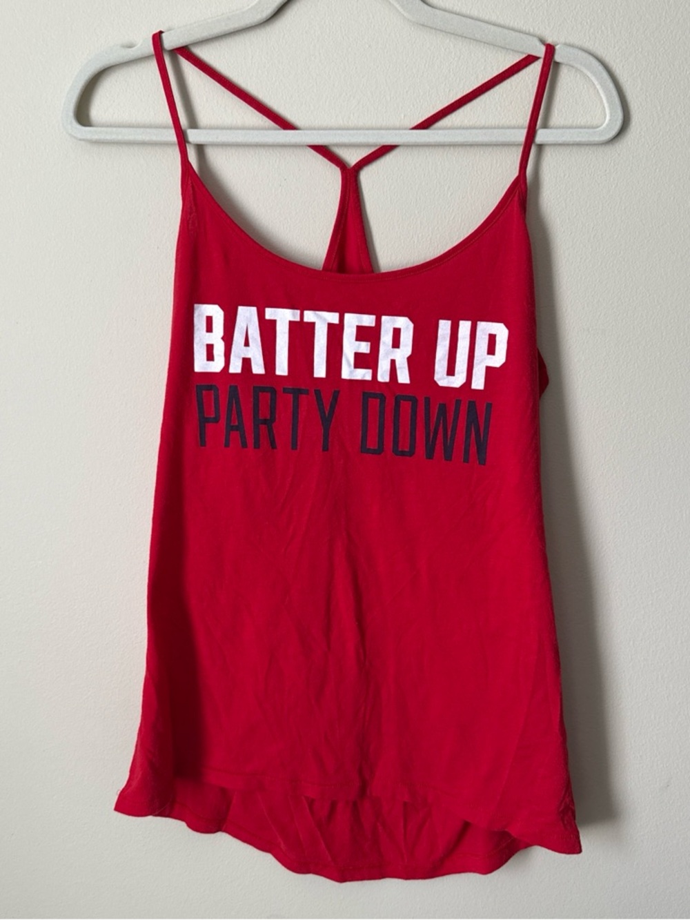 PINK Victoria's Secret Red 'Batter Up Party Down' Racerback Camisole